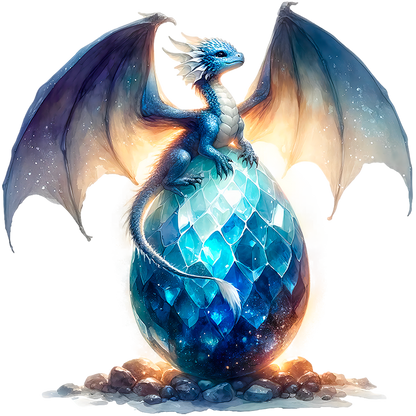 Sticker Blauer Babydrache No4