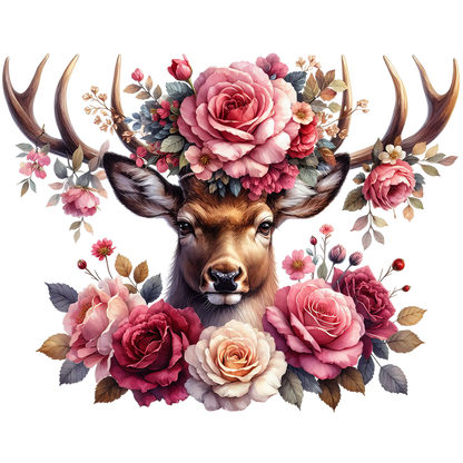 Sticker Blumenhirsch - Rosen