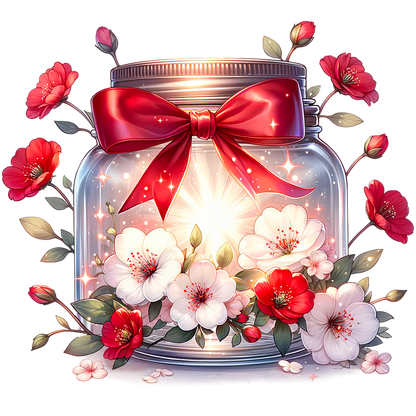 Sticker Blumen im Glas 07