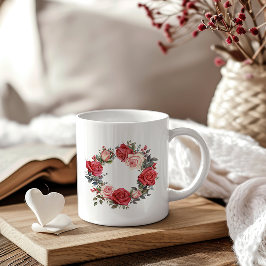 Sticker Blumenkranz - ROTE ROSEN
