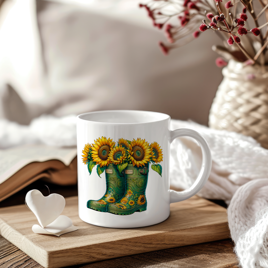 Sticker Blumenstiefel Sonnenblumen