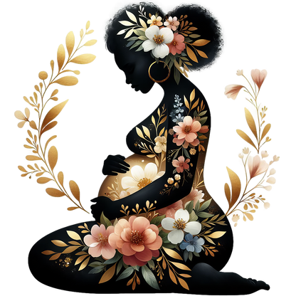 Sticker Blumige Schwangerschaft No13