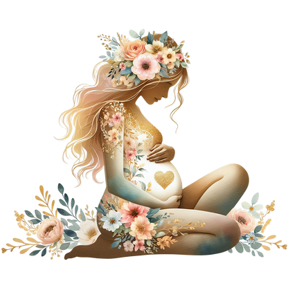 Sticker Blumige schwangerschaft No4