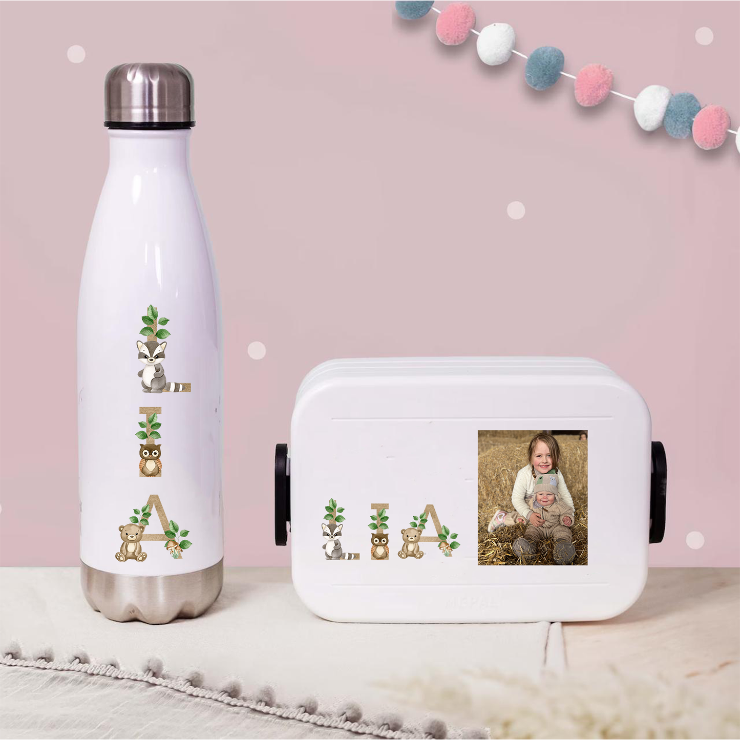 Sticker Buchstaben BOHO Tiere