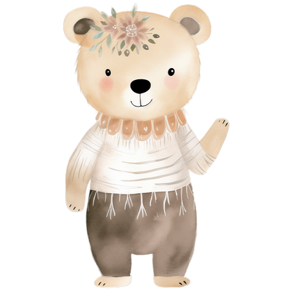 Bügelbild BOHO Bärchen