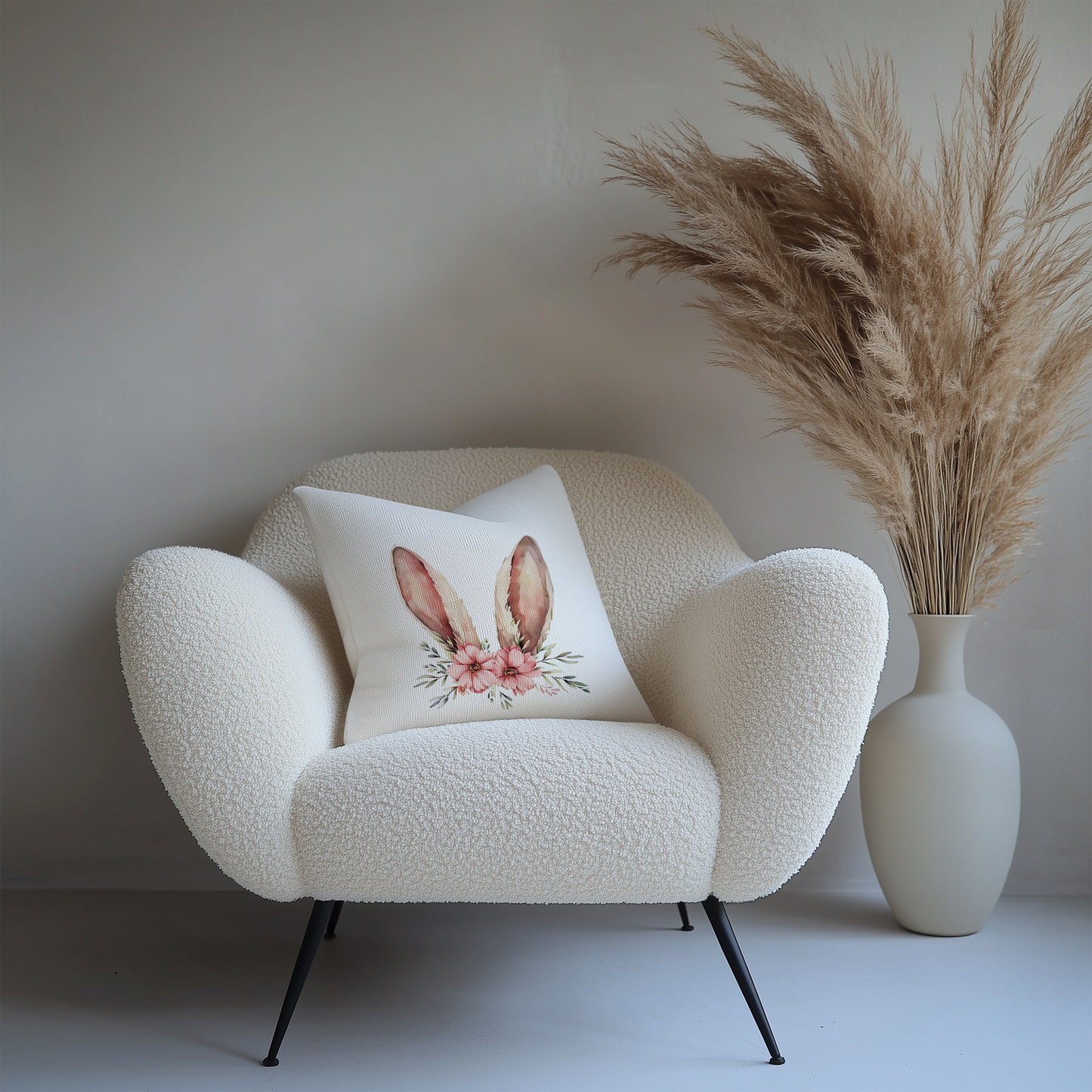 Bügelbild Blumige Hasenohren