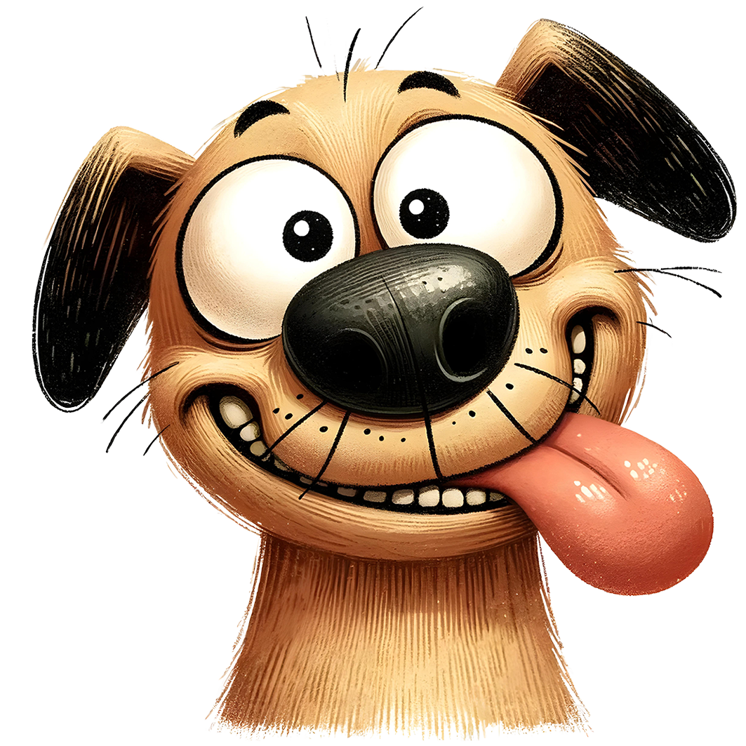 Sticker Crazy Dog