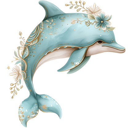 Sticker Delphin Goldi
