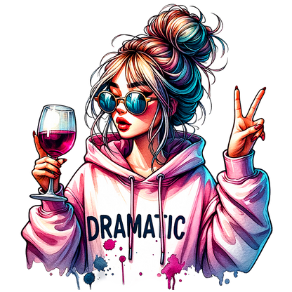 Sticker Dramatic Girl - Peace