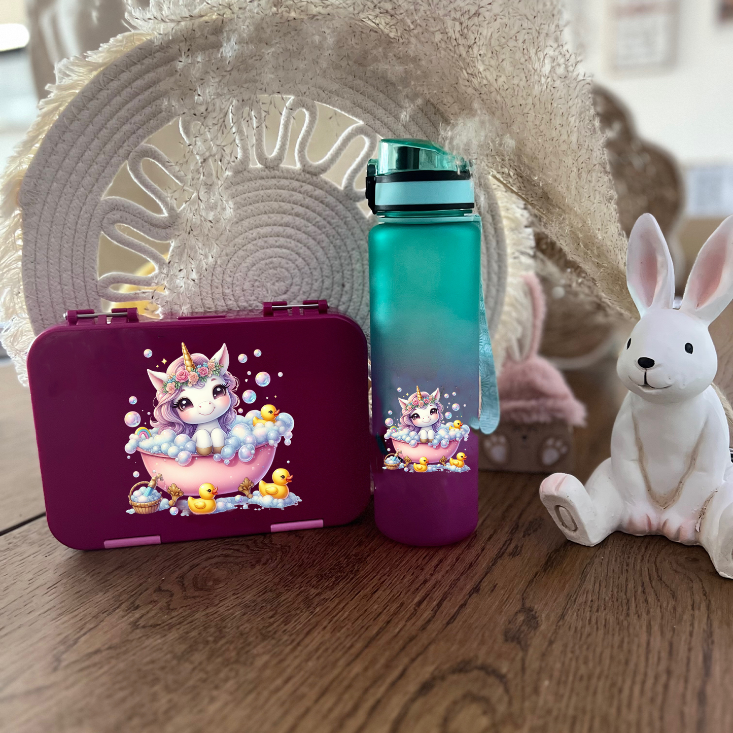 Sticker Einhorn am baden