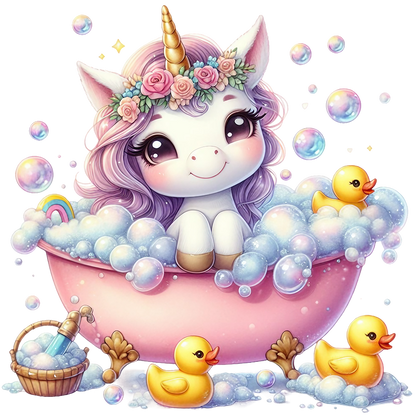 Sticker Einhorn am baden