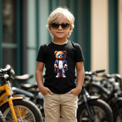 Bügelbild Teddy Fred Lässig