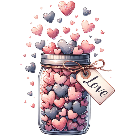 Sticker Glas voll Liebe