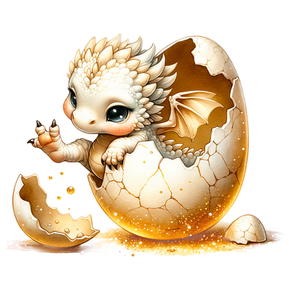 Sticker Goldener Babydrache No2