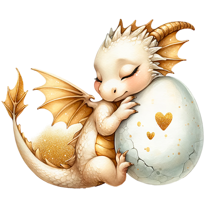 Sticker Goldener Babydrache No4
