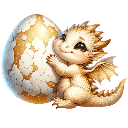 Sticker Goldener Babydrache No7