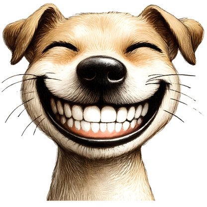Sticker Grinsender Hund