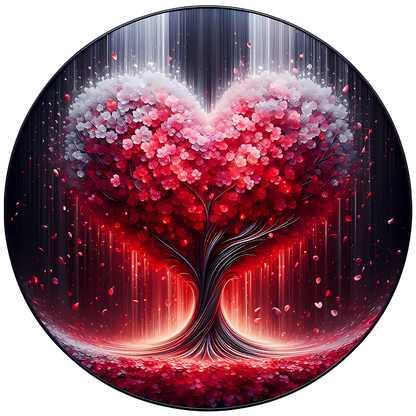 Sticker Herzbaum rot