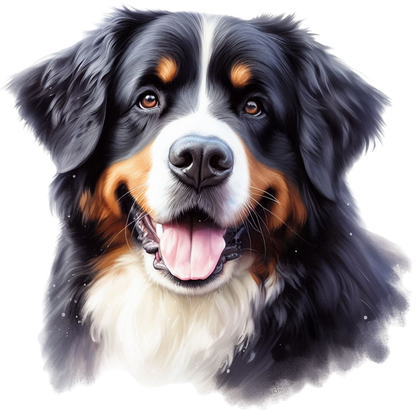 Sticker Hundekopf Berner Sennen