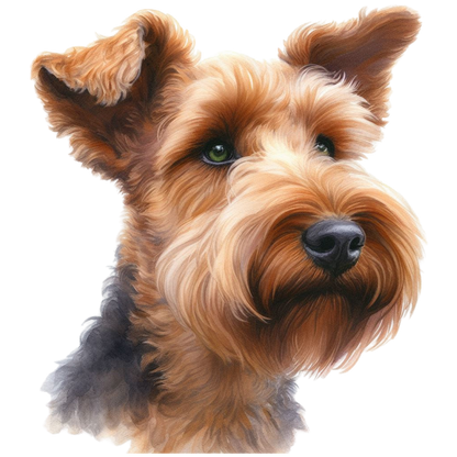 Sticker Hundekopf Irisch Terrier