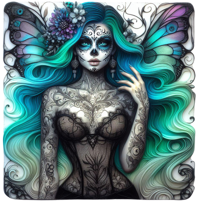 Sticker Ink Girl Schmetterling