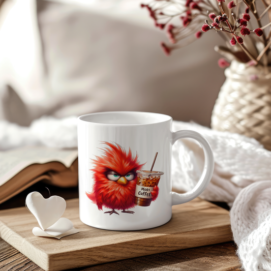 Sticker Kaffeesüchtiger Vogel FLEX