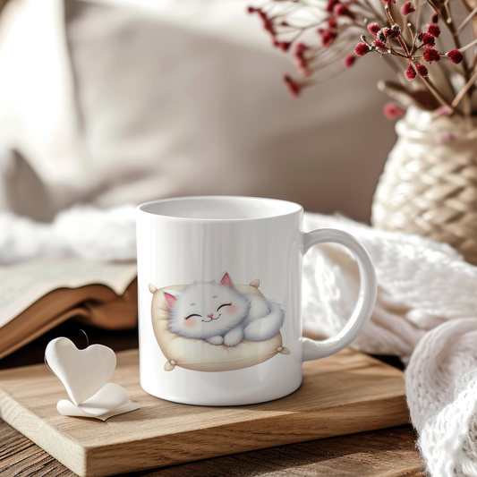 Sticker Katze SNOW schlafend