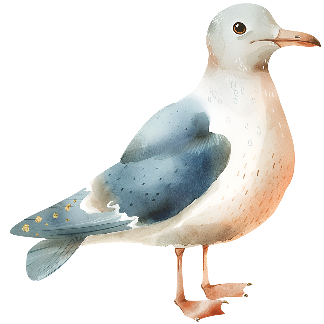 Sticker Möwe BOHO blau