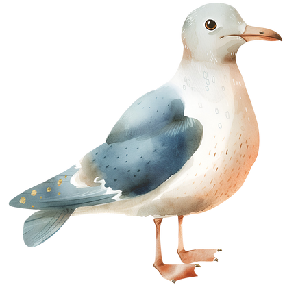 Sticker Möwe BOHO blau