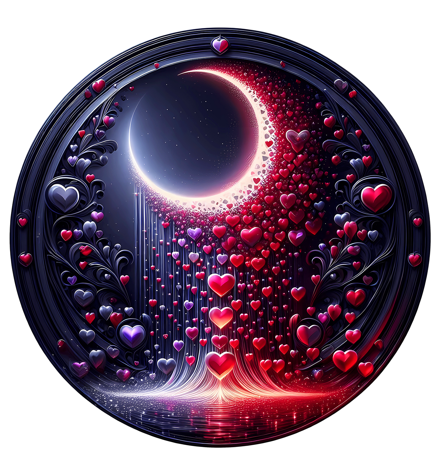Sticker Mond Herzen