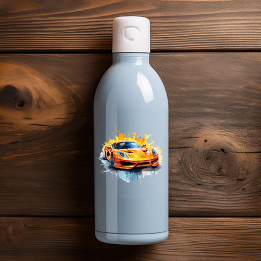 Sticker Orangener Flitzer