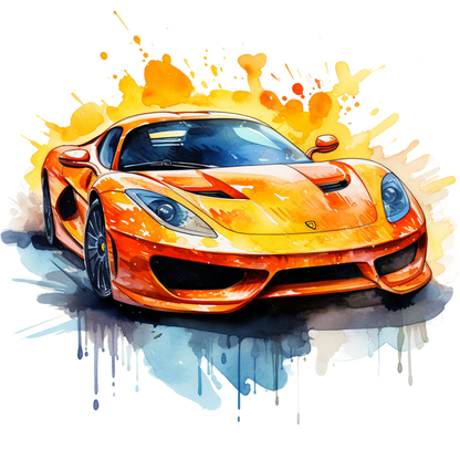 Sticker Orangener Flitzer