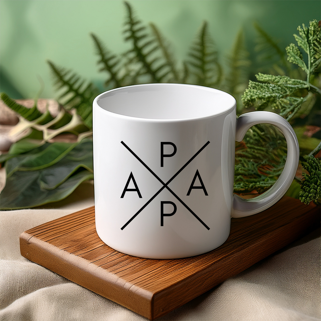 Sticker Papa über Kreuz