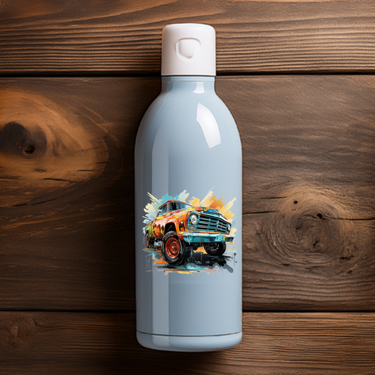 Sticker SUV orange/blau