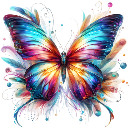 Sticker Schmetterling aus Federn No3