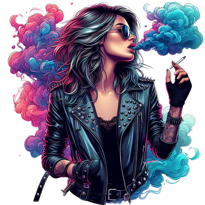 Sticker Smoke Girl