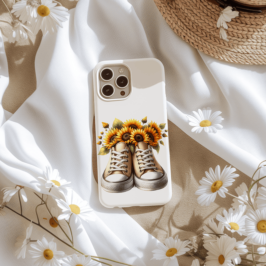 Sticker Sneaker mit Sonnenblumen