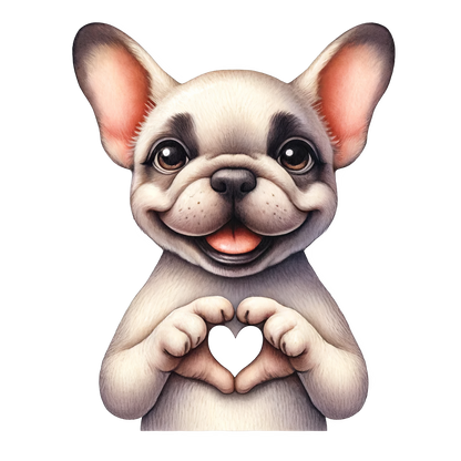 Sticker Süße Bulldogge