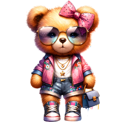 Sticker Teddy Wilma mit Handtasche