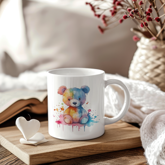 Sticker Teddy Aqurellmalerei