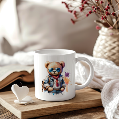 Sticker Teddy Fred mit Tasche