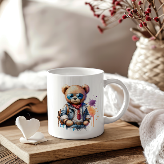 Sticker Teddy Fred mit Tasche