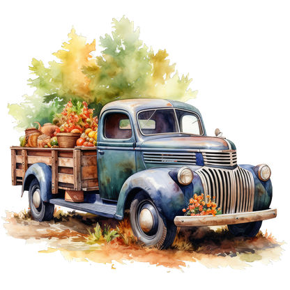 Sticker Truck mit Gemüse beladen