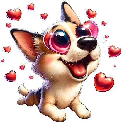 Sticker Verliebter Hund