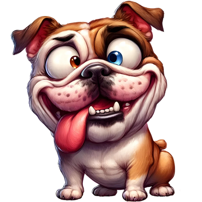Sticker Verrückte Bulldogge