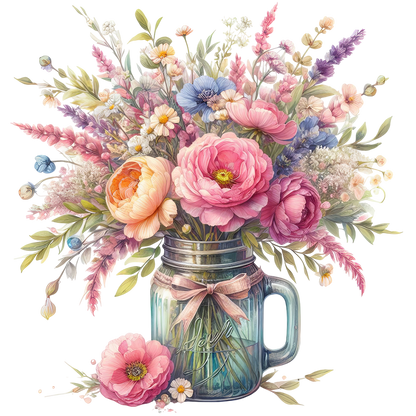 Sticker Wildblumen im Glas