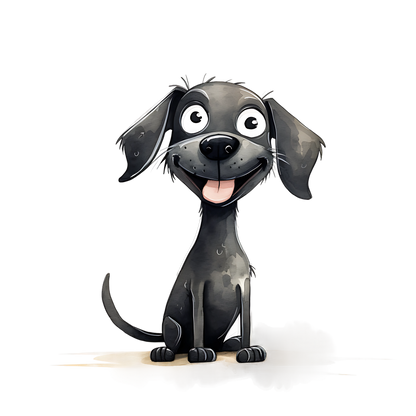 Sticker Hund ROBERTO Lachend