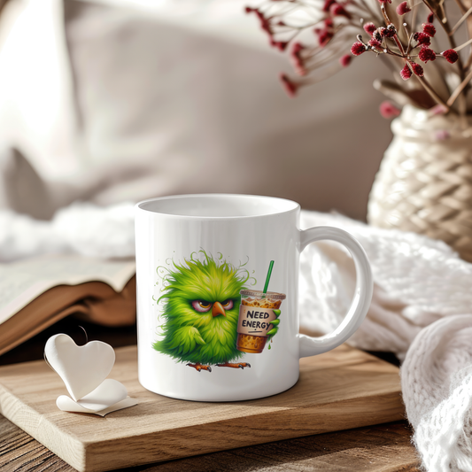 Sticker Kaffeesüchtiger Vogel GRIN