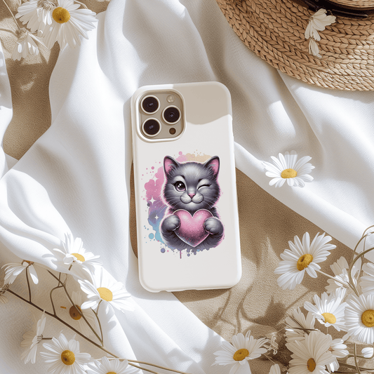 Sticker Katze mit Herzchen